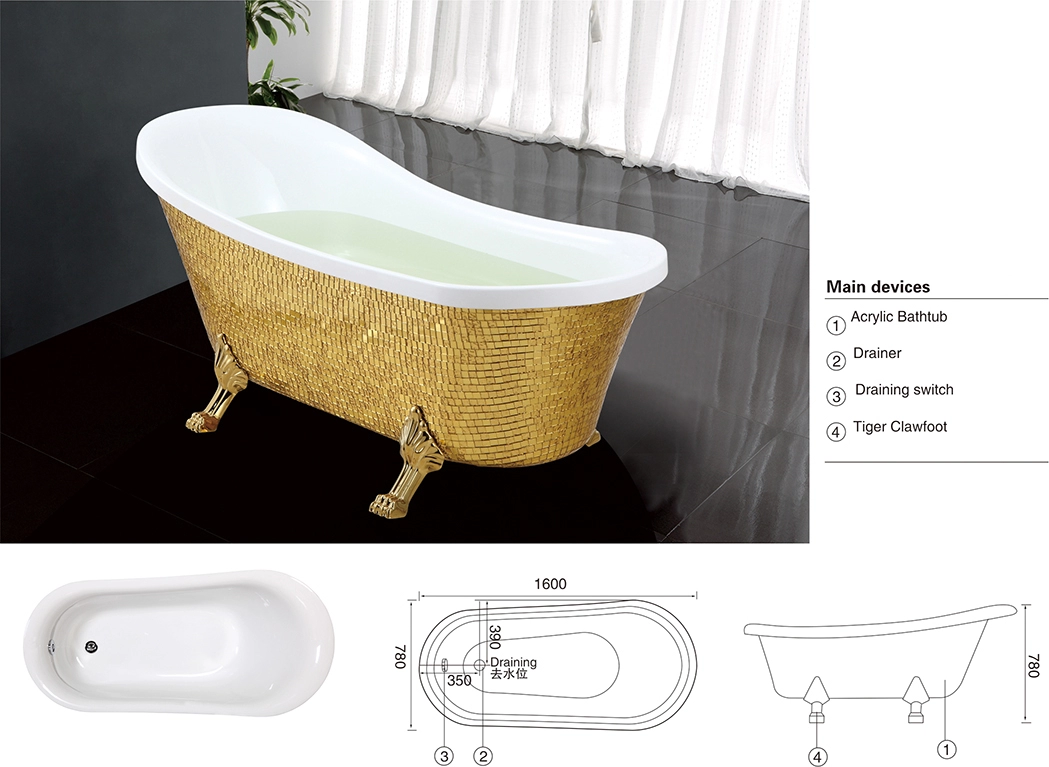 Lima-One-Person-Freestanding-Gold-Acrylic-Bathtub