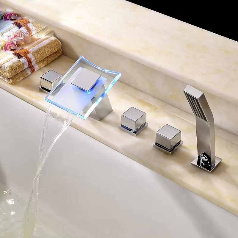 Sierra-LED-Colors-Waterfall-Hand-Shower-Faucet