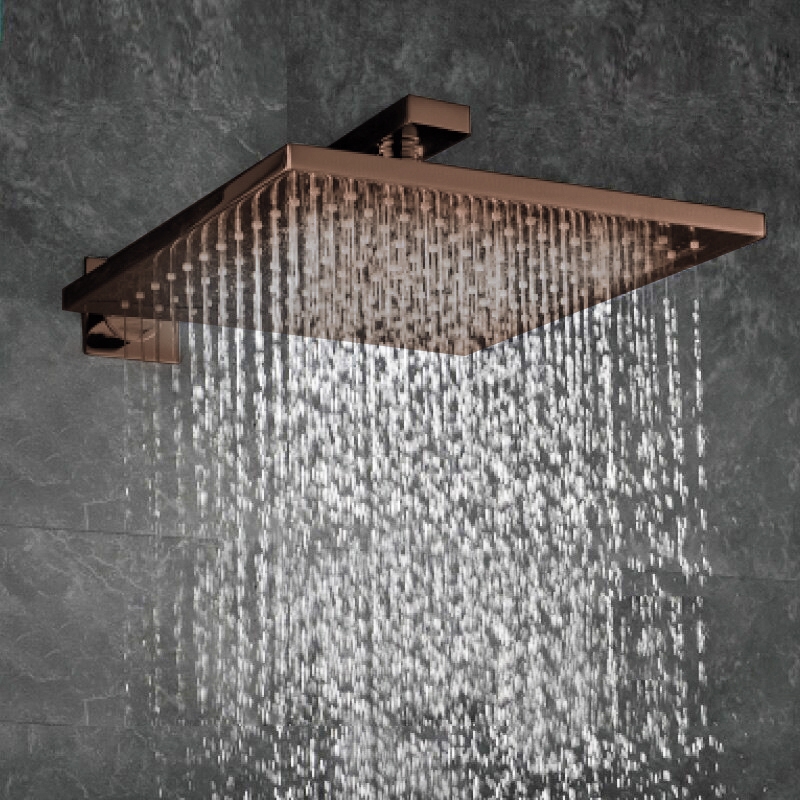 Fontana Reno Oil Rubbed Bronze Platinum LED Shower Head Set with Diverter, Mixer and LED Spout