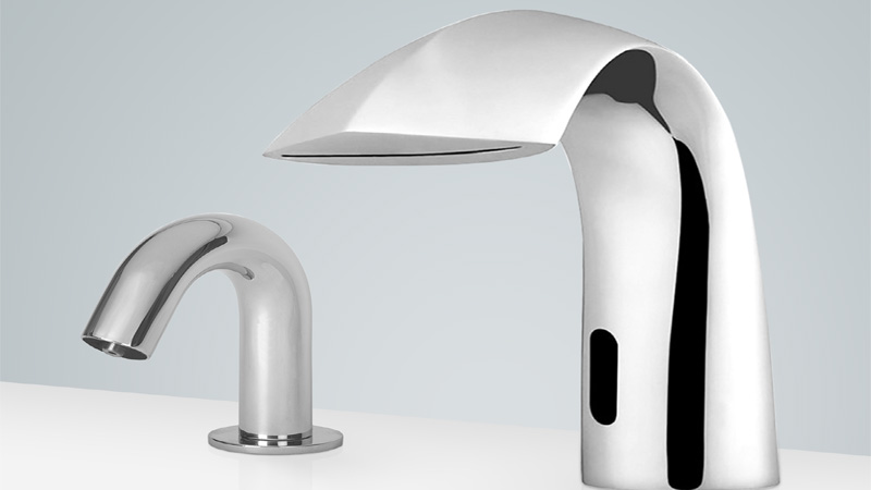 Fontana Creteil Waterfall Chrome Commercial Motion Sensor Faucet