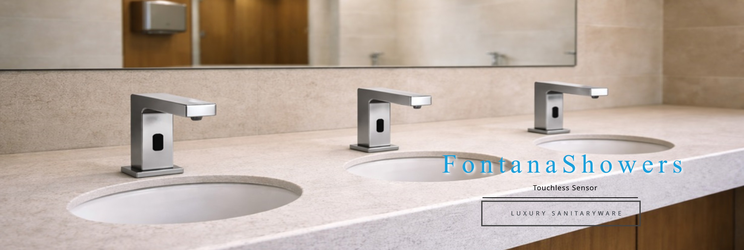 FontanaShowers commercial touchless sensor faucet landscape banner