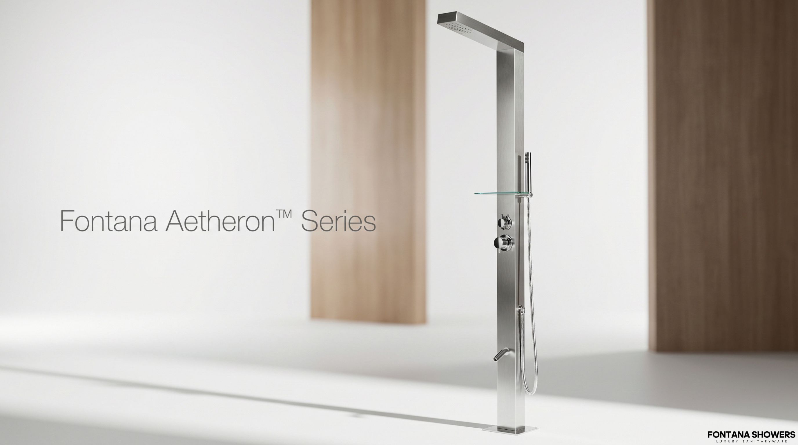 Fontana Aetheron Series Light Grey Outdoor Shower Set FS1311DP