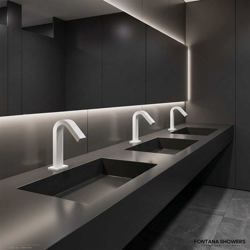 Fontana Atlanta Matte White Automatic Sensor Faucet
