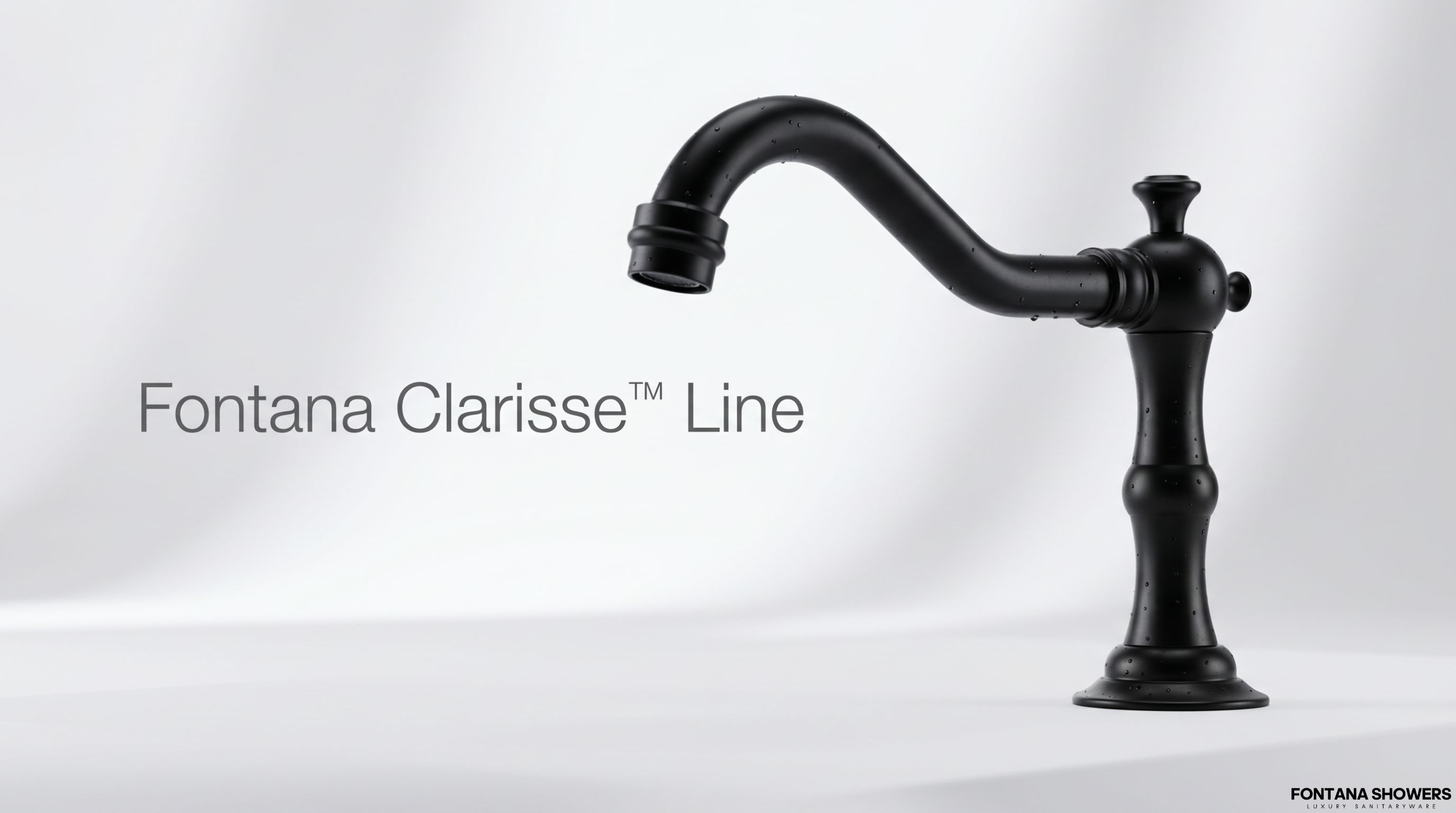 Fontana Clarisse Line Matte Black Touchless Faucet FS-359B