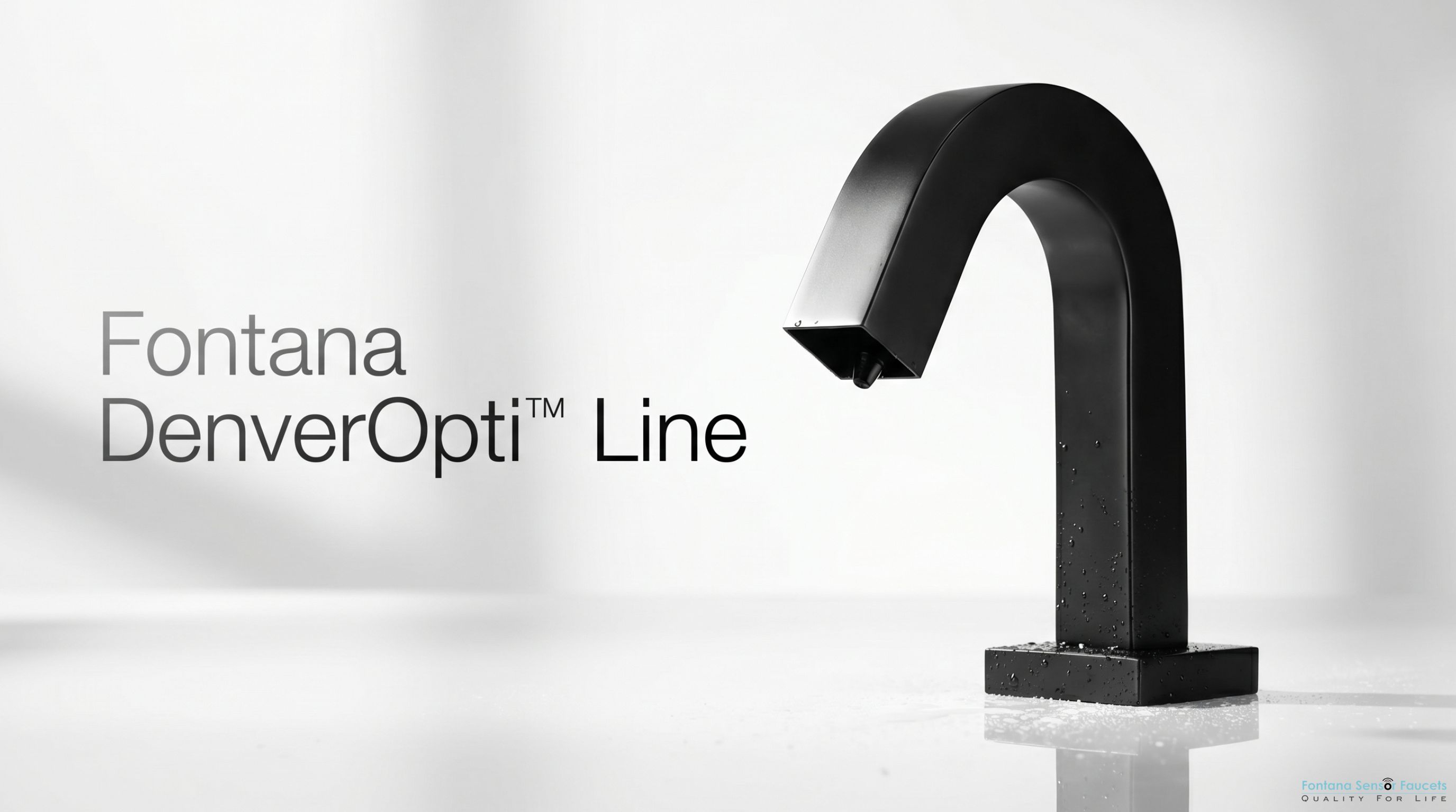 Fontana Denver Opti Line Matte Black Touchless Soap Dispenser FST9879B-SD