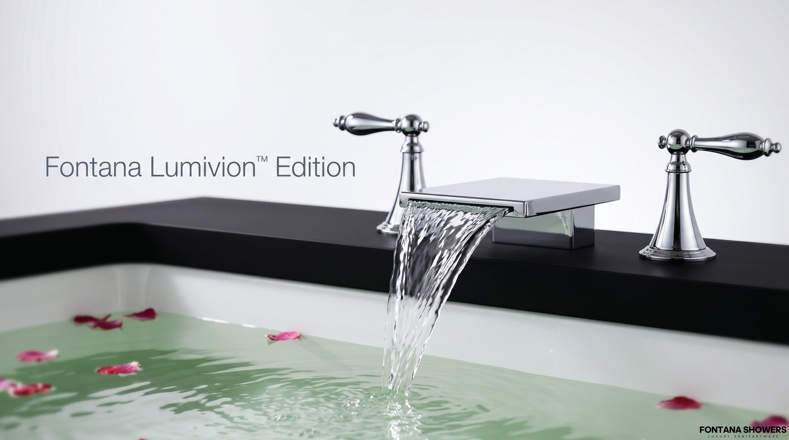 Fontana Lumivion Edition Brushed Nickel Bathtub Faucet FSF-0117-BRUSH-SINK-FAUCET