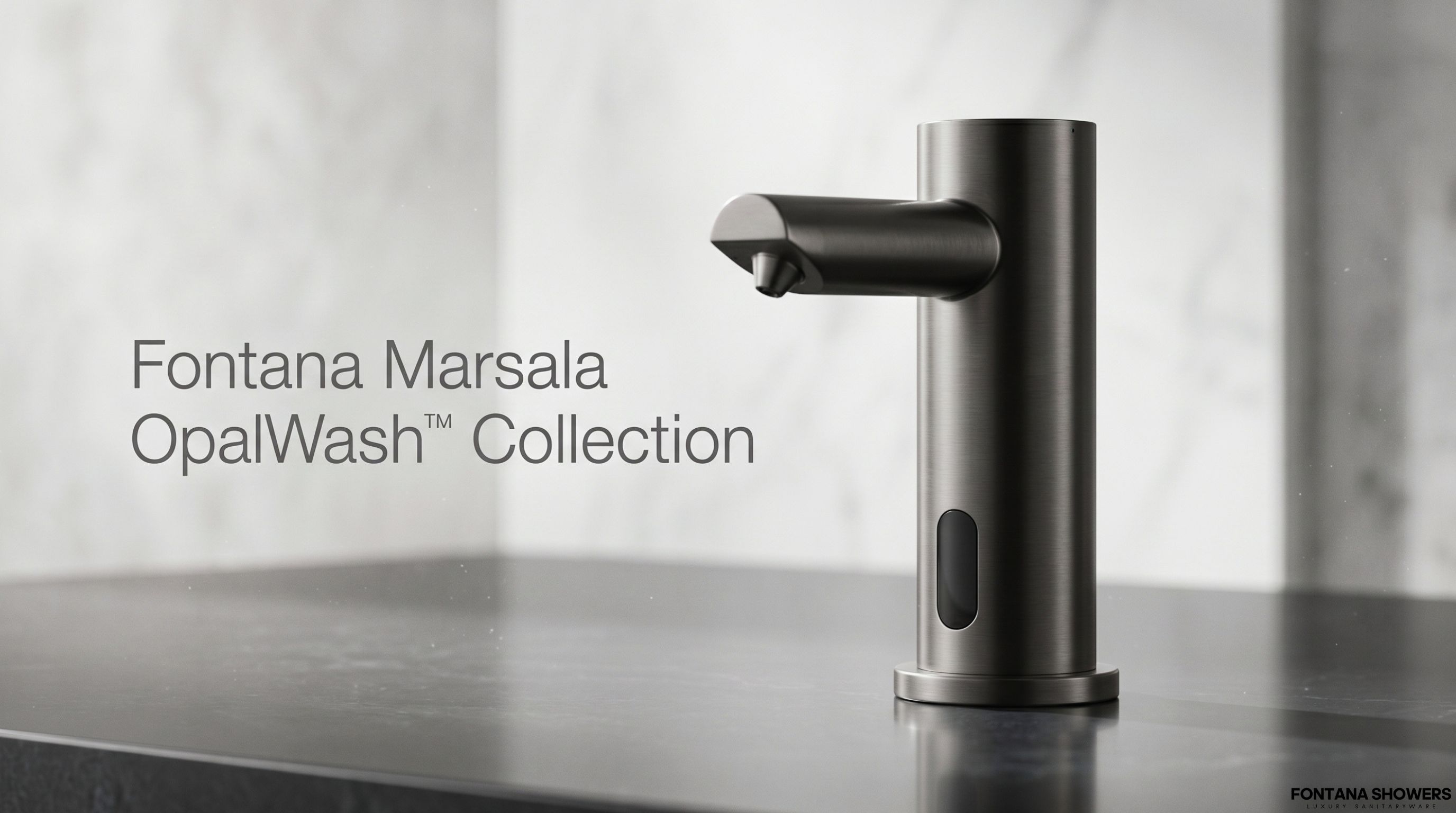 Fontana Marsala OpalWash Collection Matte Black Touchless Soap Dispenser FS10045MB