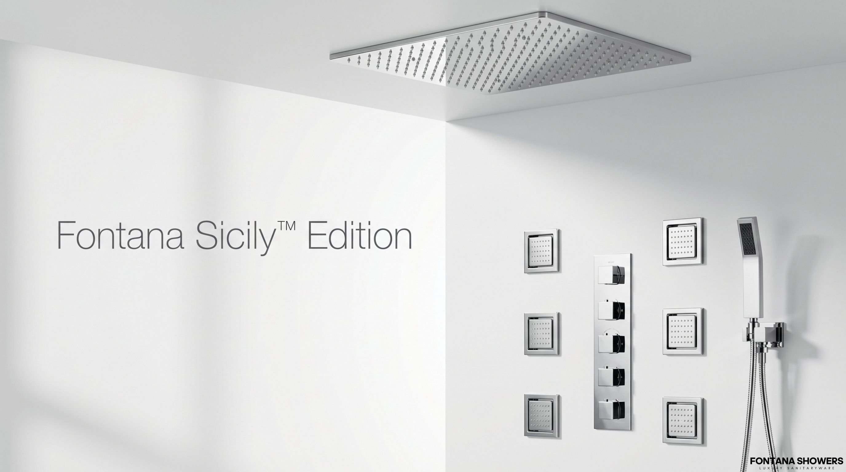 Fontana Sicily Edition Chome Led Shower Set FS147LCS