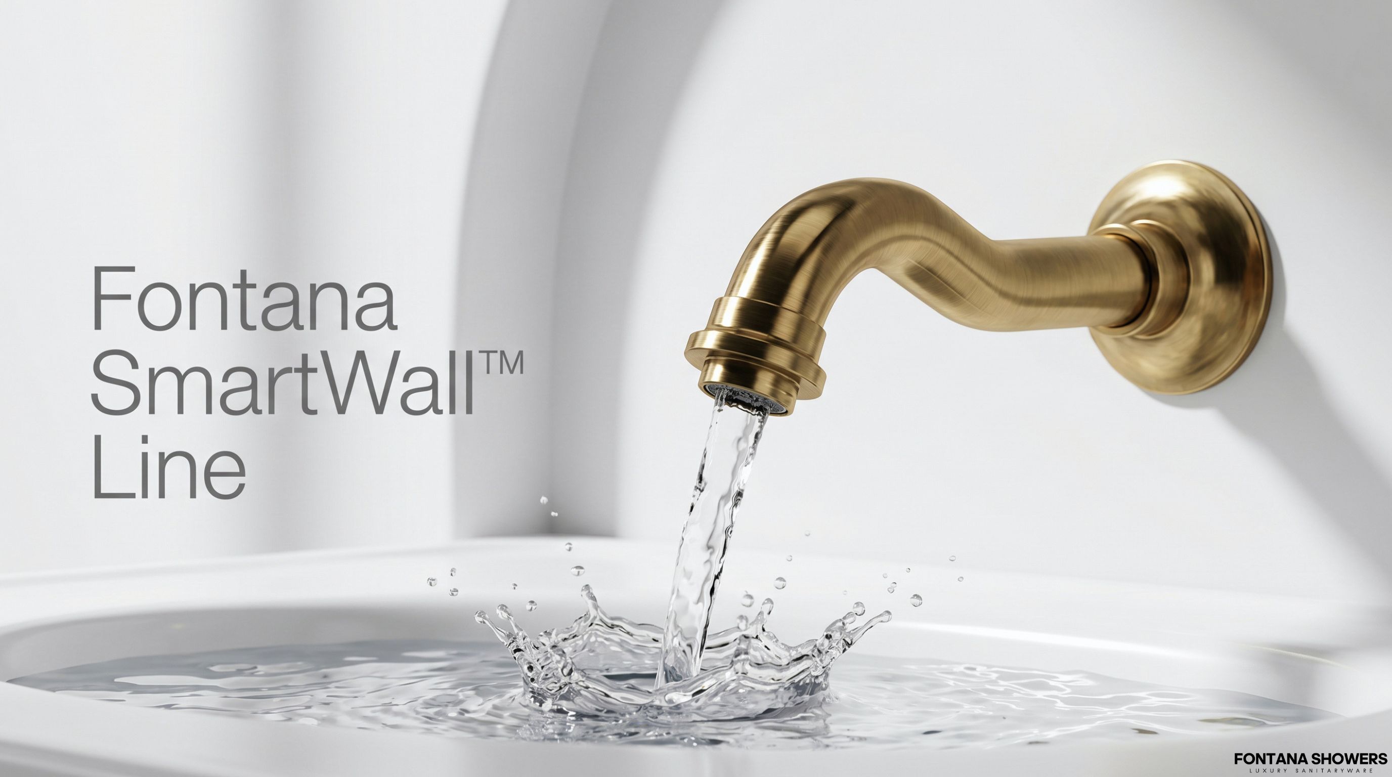 Fontana Smart Wall Line Antique Gold Touchless Faucet FS-354-AQ