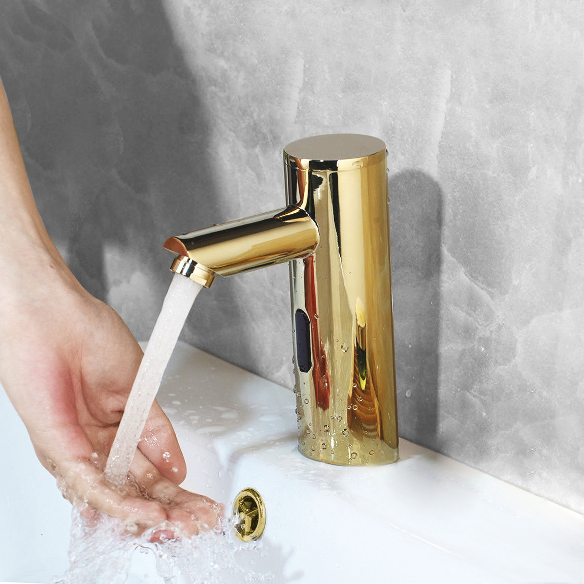 Fontana Commercial Gold Platinum Automatic Thermostatic Sensor Faucet