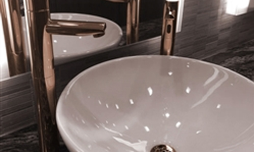 Gold Commercial Touchless Bathroom Faucets