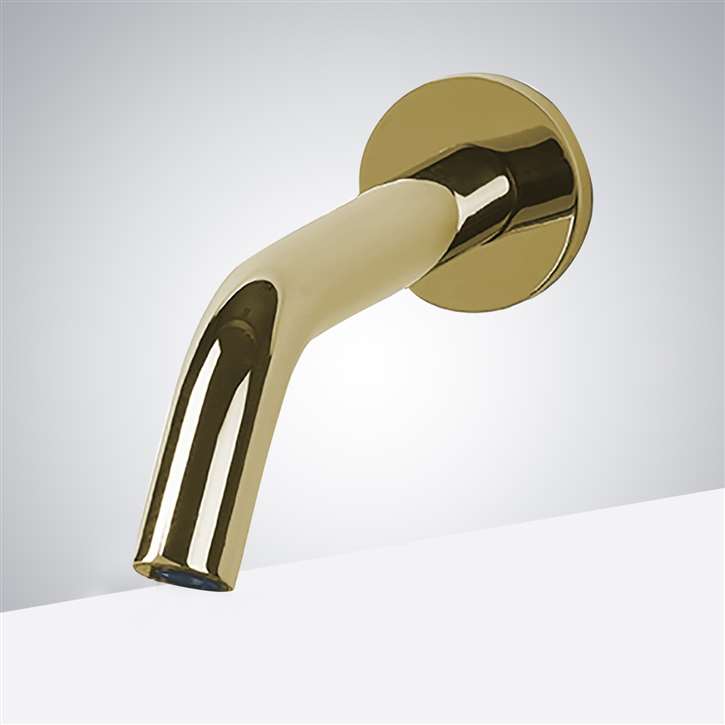 Fontana Brio Wall Mount Commercial Sensor Faucet in Gold Finish