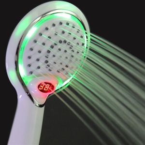 High Pressure Digital Display Color Changing LED Shower Head