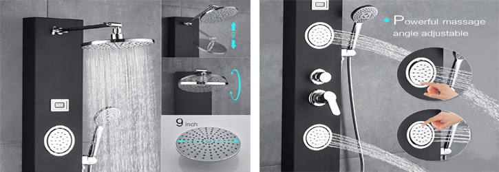 Hospitality Bavaria stainless steel shower panel system