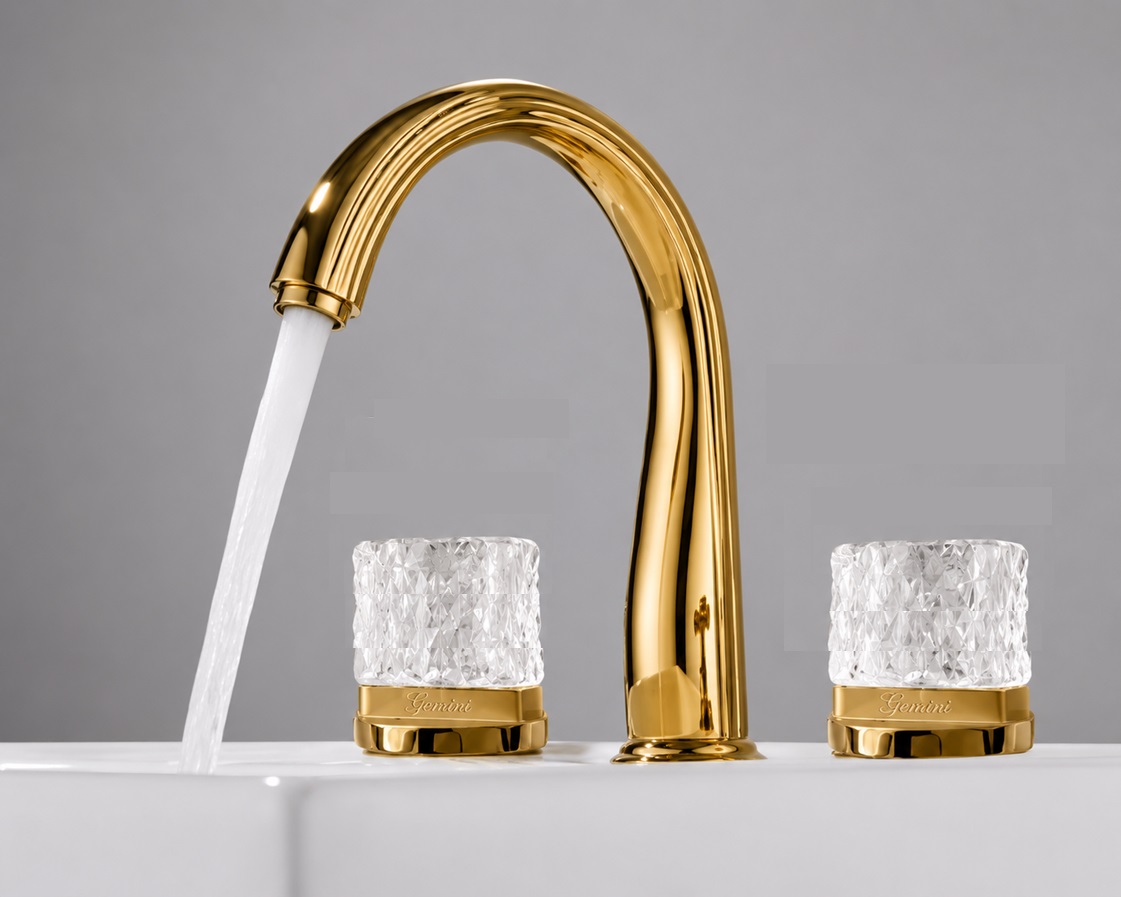 Hospitality gold crystal faucet