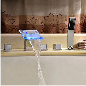Fontana Sierra LED Colors Waterfall Widespread Hand Shower Faucet