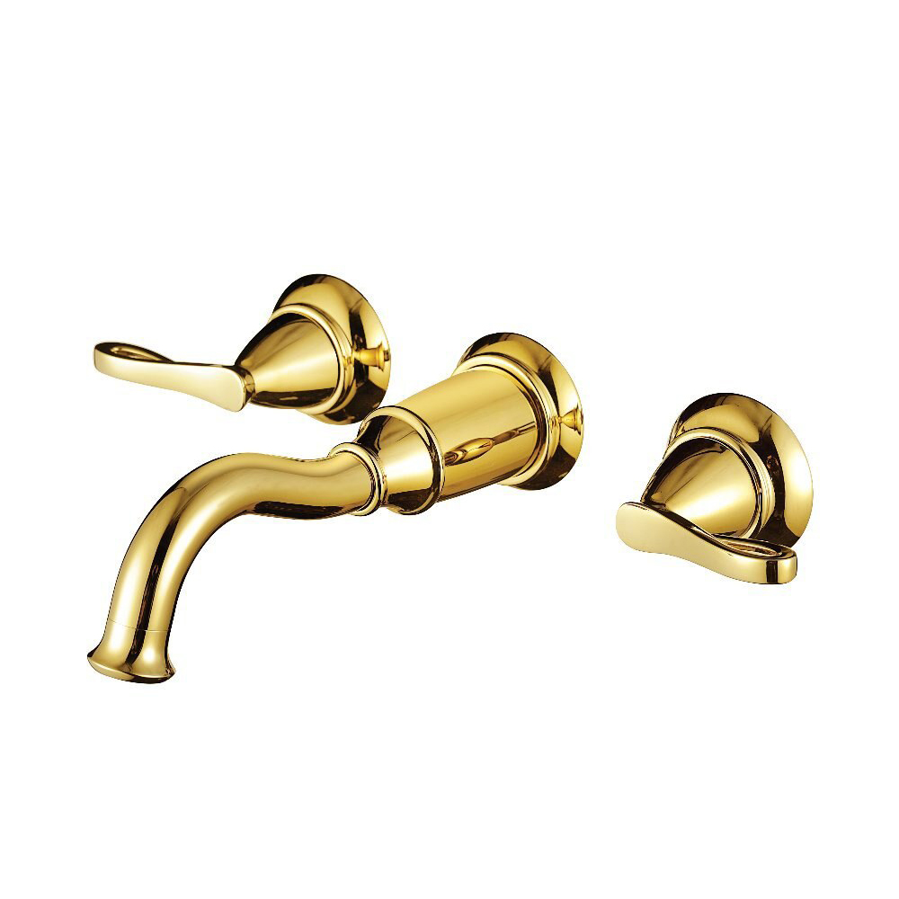 Ionia Gold Finish Bathroom Sink Faucet with Hot and Cold Water Mixer