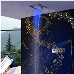 Luxury LED Rainfall Thermostatic Music Shower System