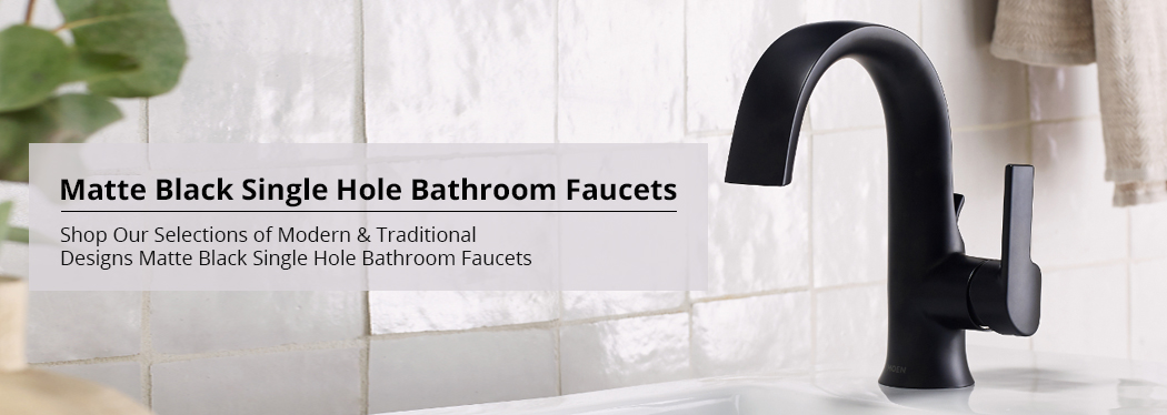 Matte Black Faucets For Bathroom, Vanity Faucets Single Hole
