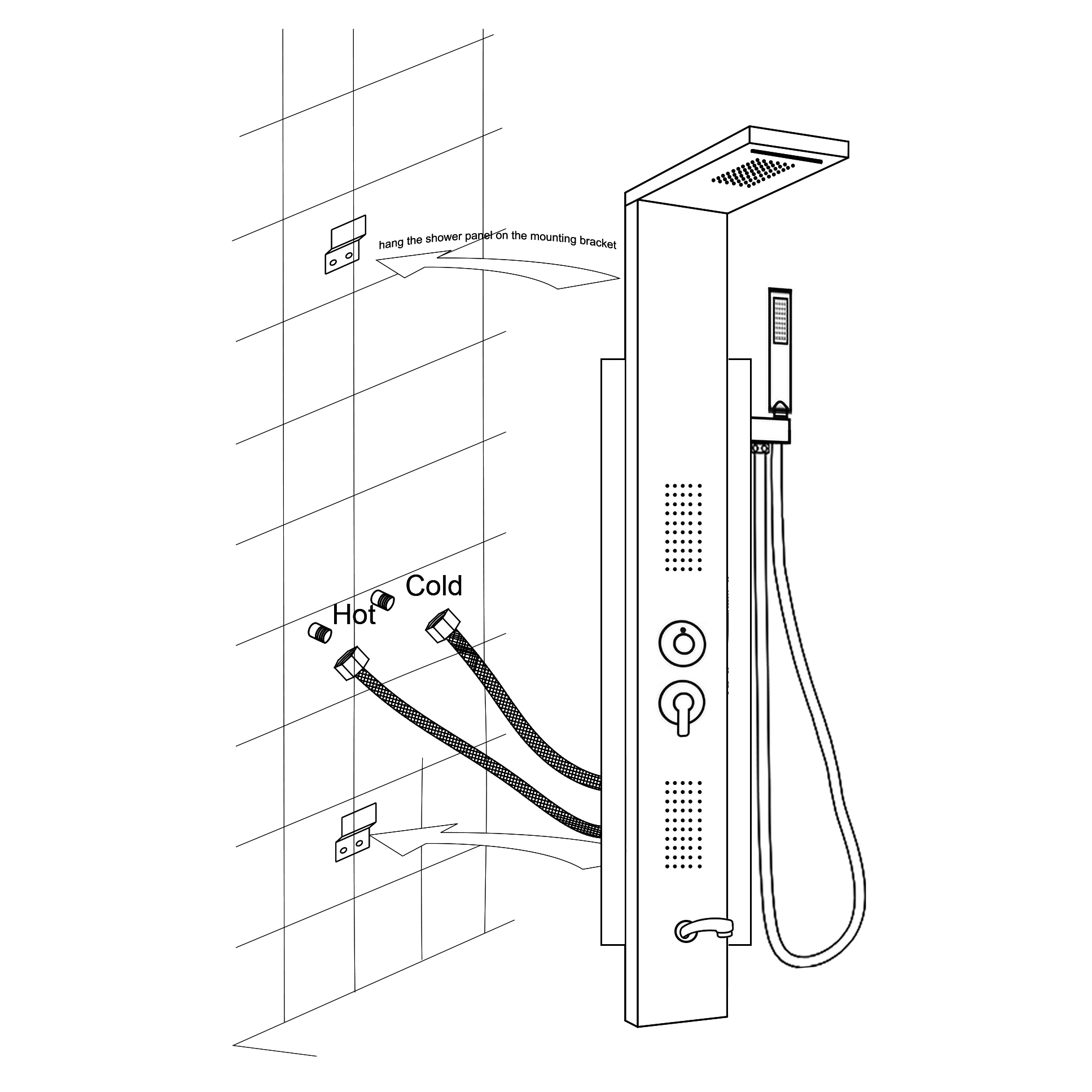 Fontana Luigi Rainfall Shower Panel System