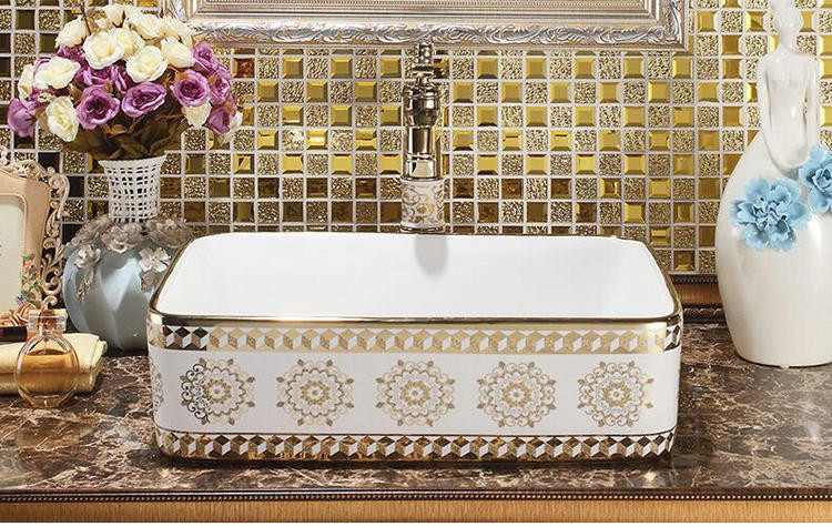 Prato-Mosaic-Gold-Rectangular-Bathroom-Sink-with