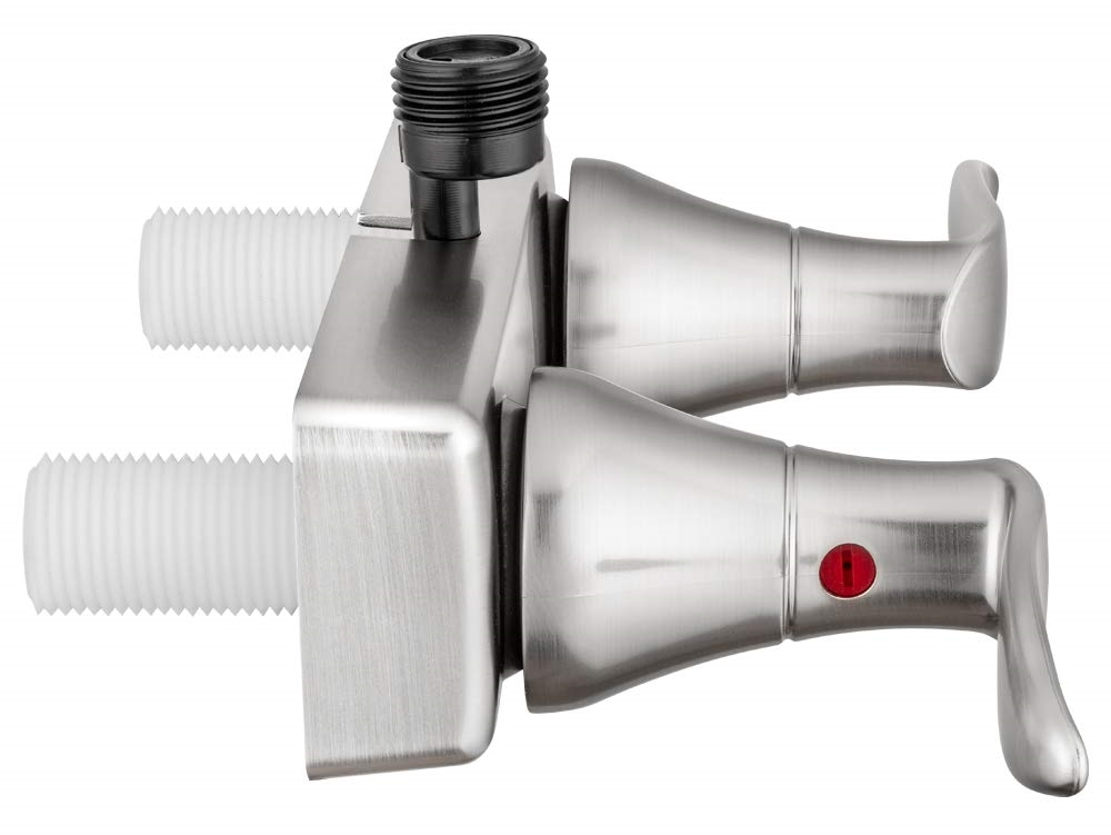 RV Sleek Brushed Nickel Shower Valve Diverter Faucet