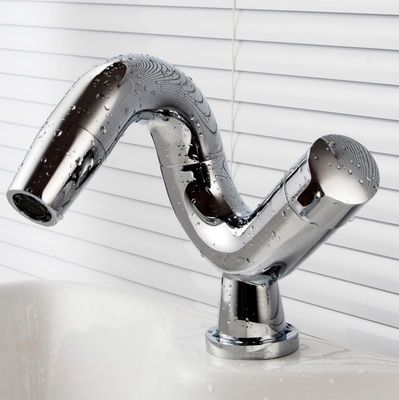 Sestos Deck Mount Bathroom Sink Faucet