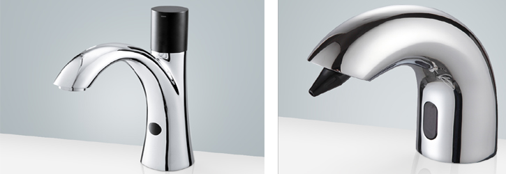 Fontana Chrome Bravat Motion Sensor Faucet an Automatic Soap Dispenser for Restrooms