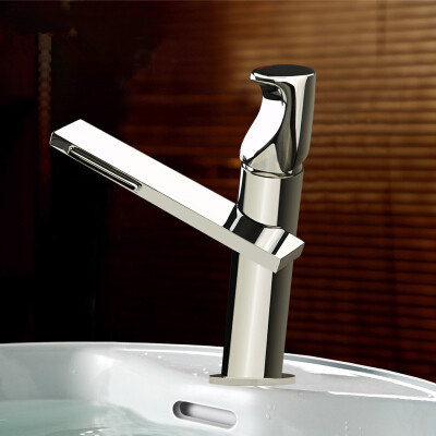 Turin Contemporary Deck Mount Waterfall Sink Faucet