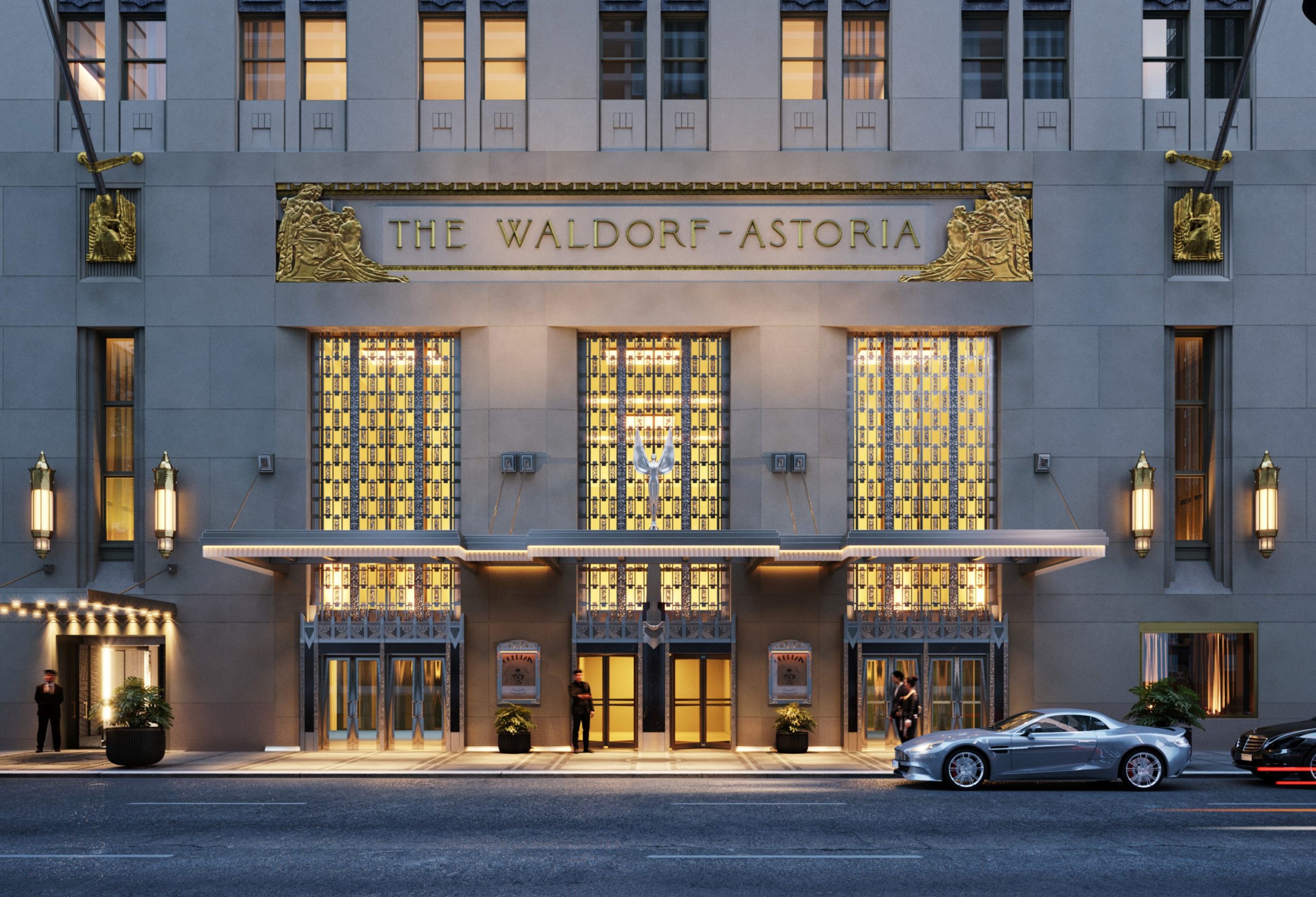 Waldorf Astoria New York luxury hotel project featuring FontanaShowers commercial bathroom fixtures