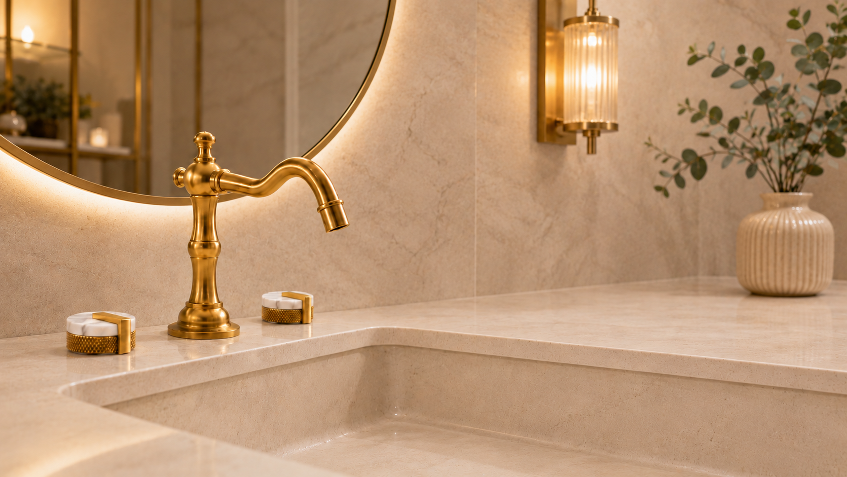 Fontana Aerius Collection Antique Brass Widespread Bathroom Faucet