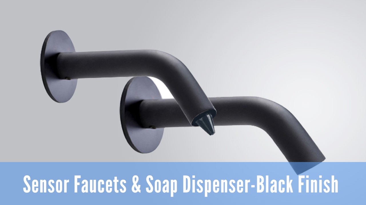 Matte-Black-Auto-Sensor-Faucet-Auto-Soap-Dispenser-Set