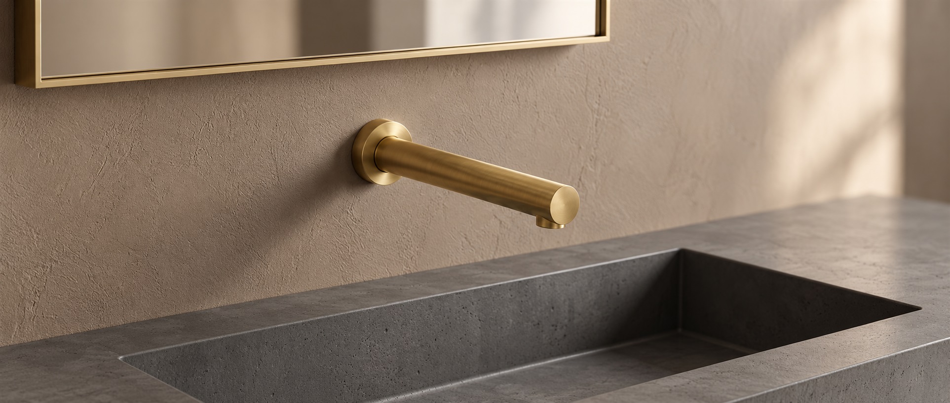 Fontana Le Havre antique brass wall-mounted touchless commercial faucet model FS9824AB