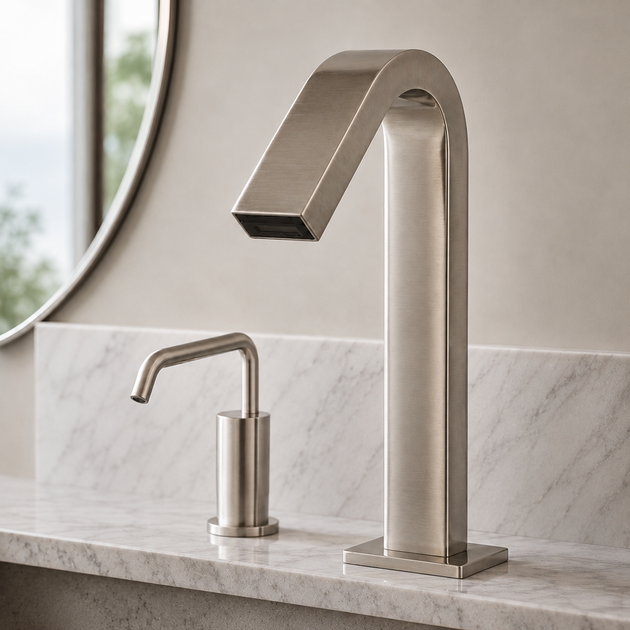 Fontana combination faucet and soap dispenser complete engineering installation sheet showing dimensions, views, mounting, plumbing, electrical, sensor zones, under-counter layout, exploded assembly, ADA dimensions and parts list