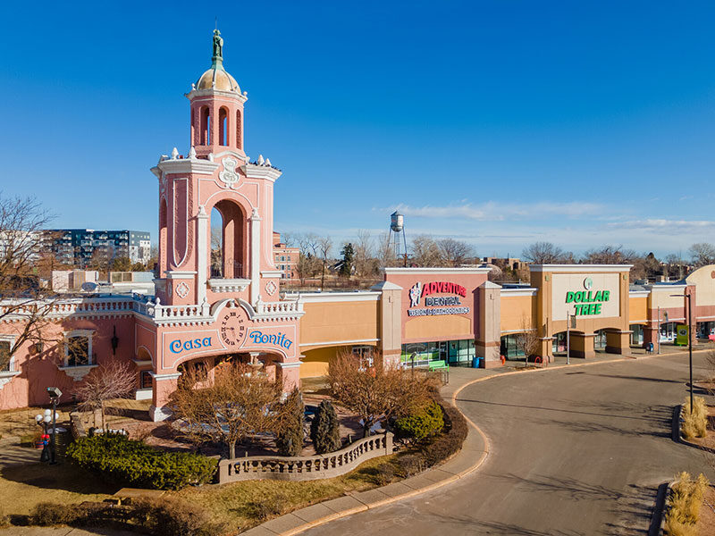 Casa Bonita entertainment restaurant facade in Lakewood Colorado, from Fontana architectural project page