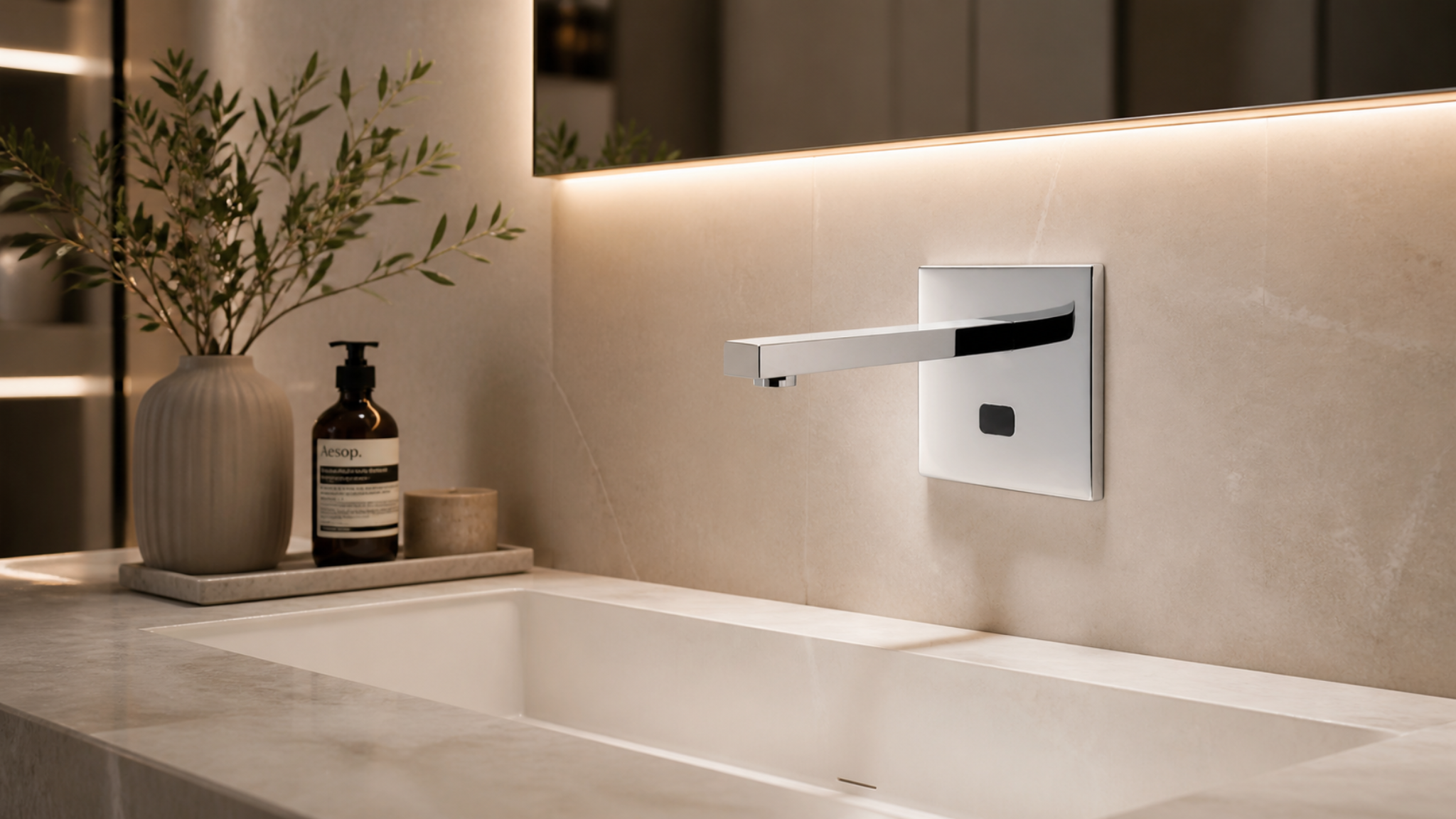Touch vs touchless faucets for public restroom design