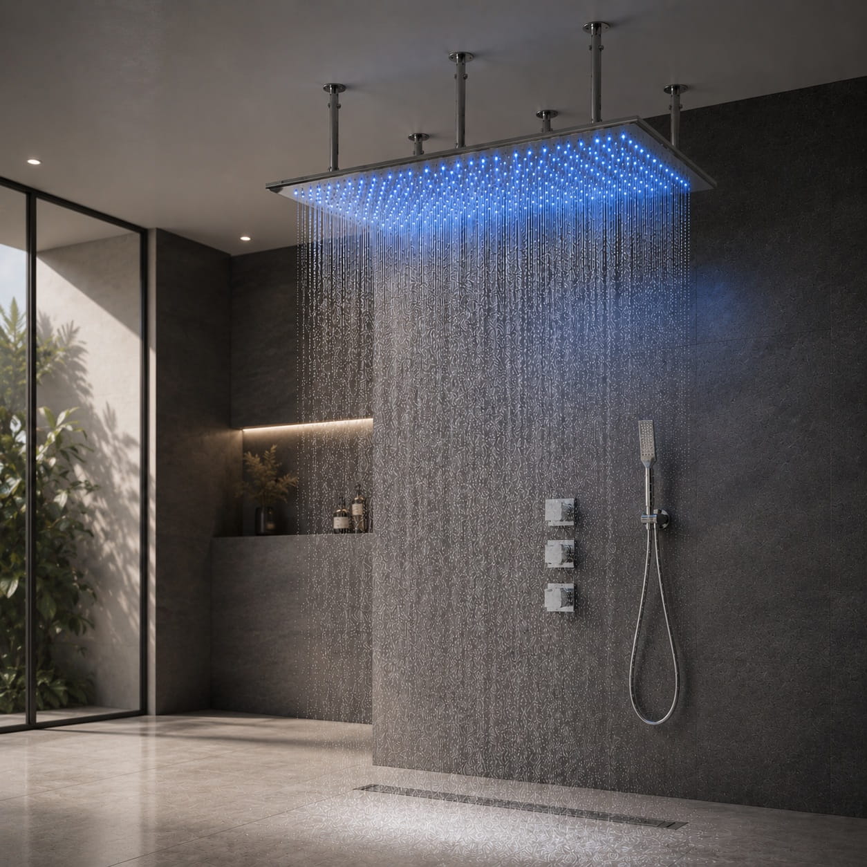 Fontana Aurelia™ Chrome Luxury Rainfall Shower Set