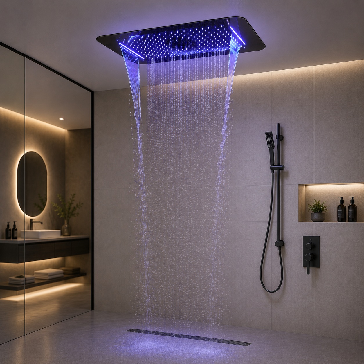 Fontana Luminara™ Gold Thermostatic Shower Set