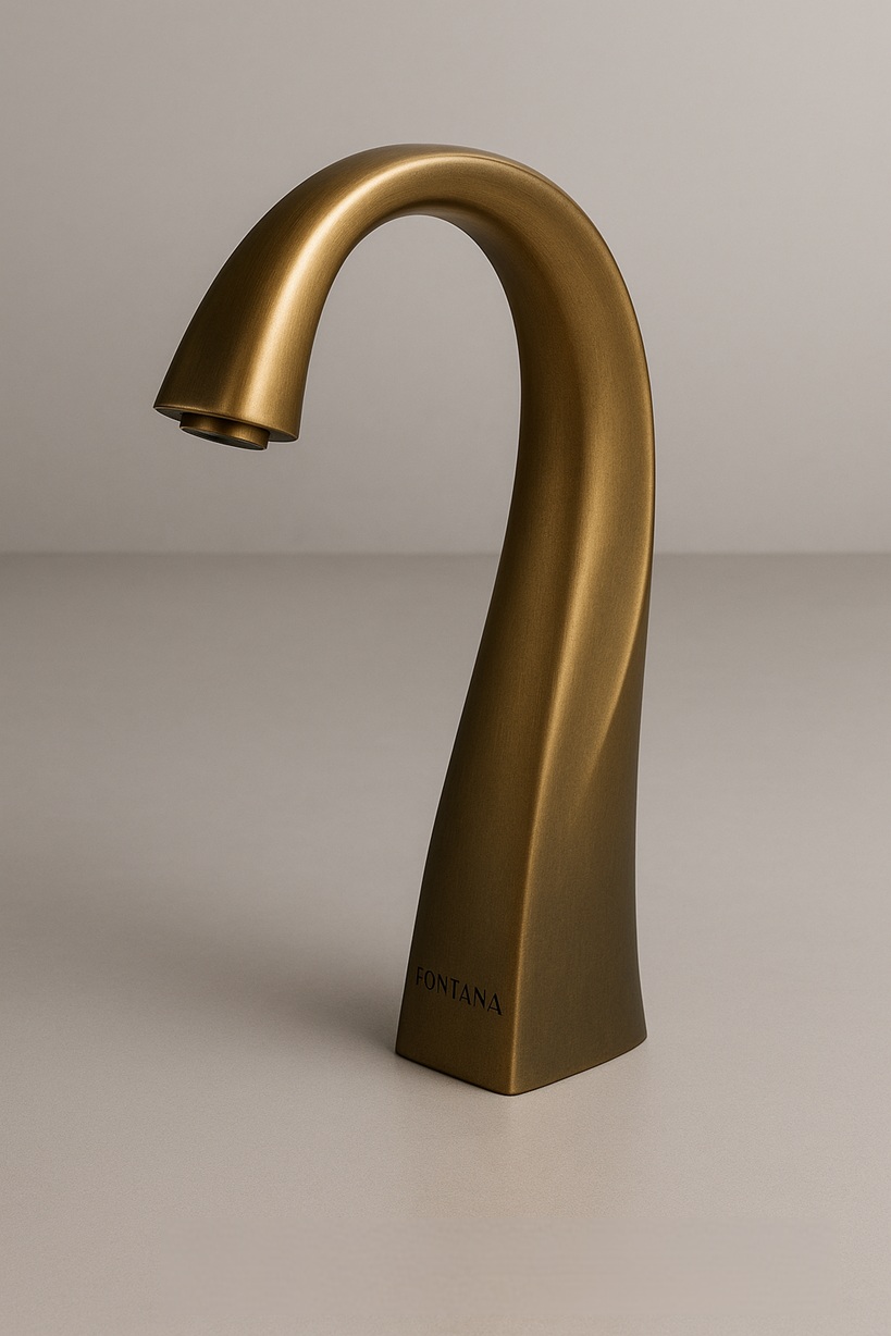 Commercial touchless faucet in antique bronze finish