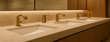 Modern touchless faucet components ready for installation