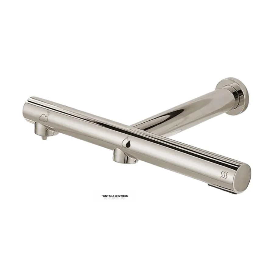 Fontana FS3002 wall-mounted 3-in-1 touchless faucet, soap dispenser and hand dryer, satin nickel