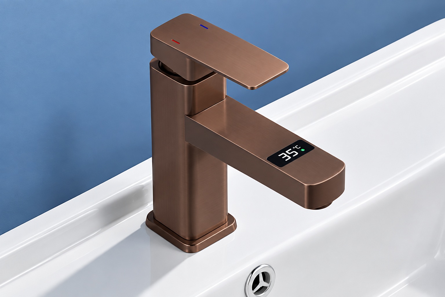 Fontana bronze temperature-control faucet and valve installation