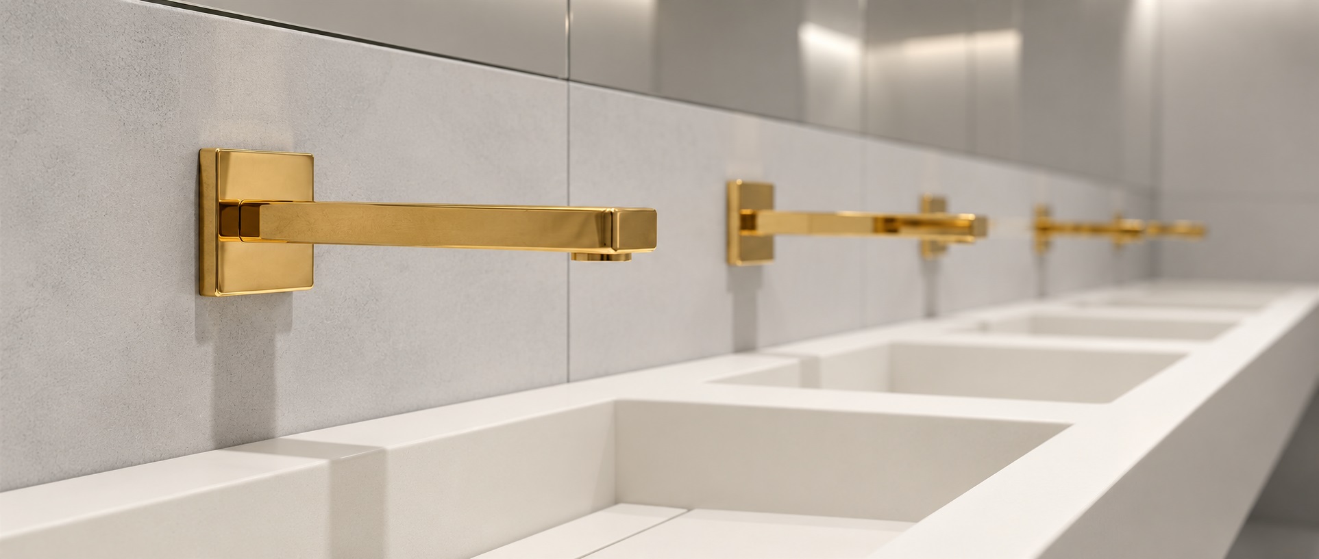 Fontana Palmanova brushed gold wall-mounted automatic touchless basin faucet model FS8094BG