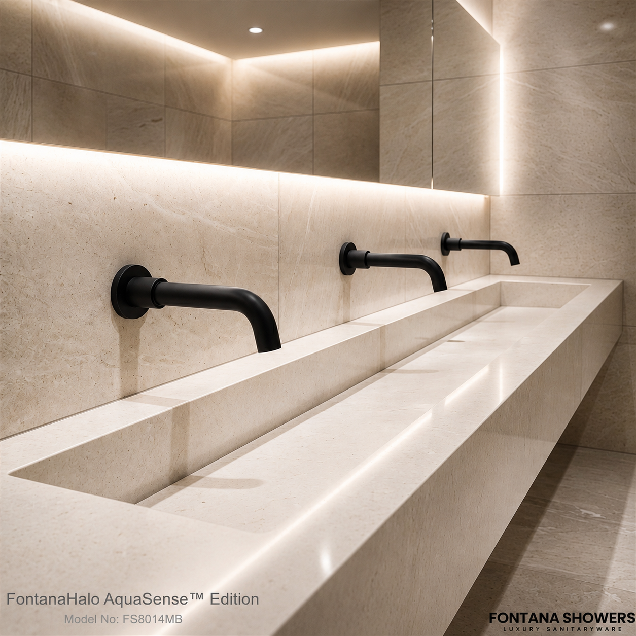 Fontana Cote Oil Rubbed Bronze deck mount automatic sensor faucet for Zuma Dubai Beachhouse