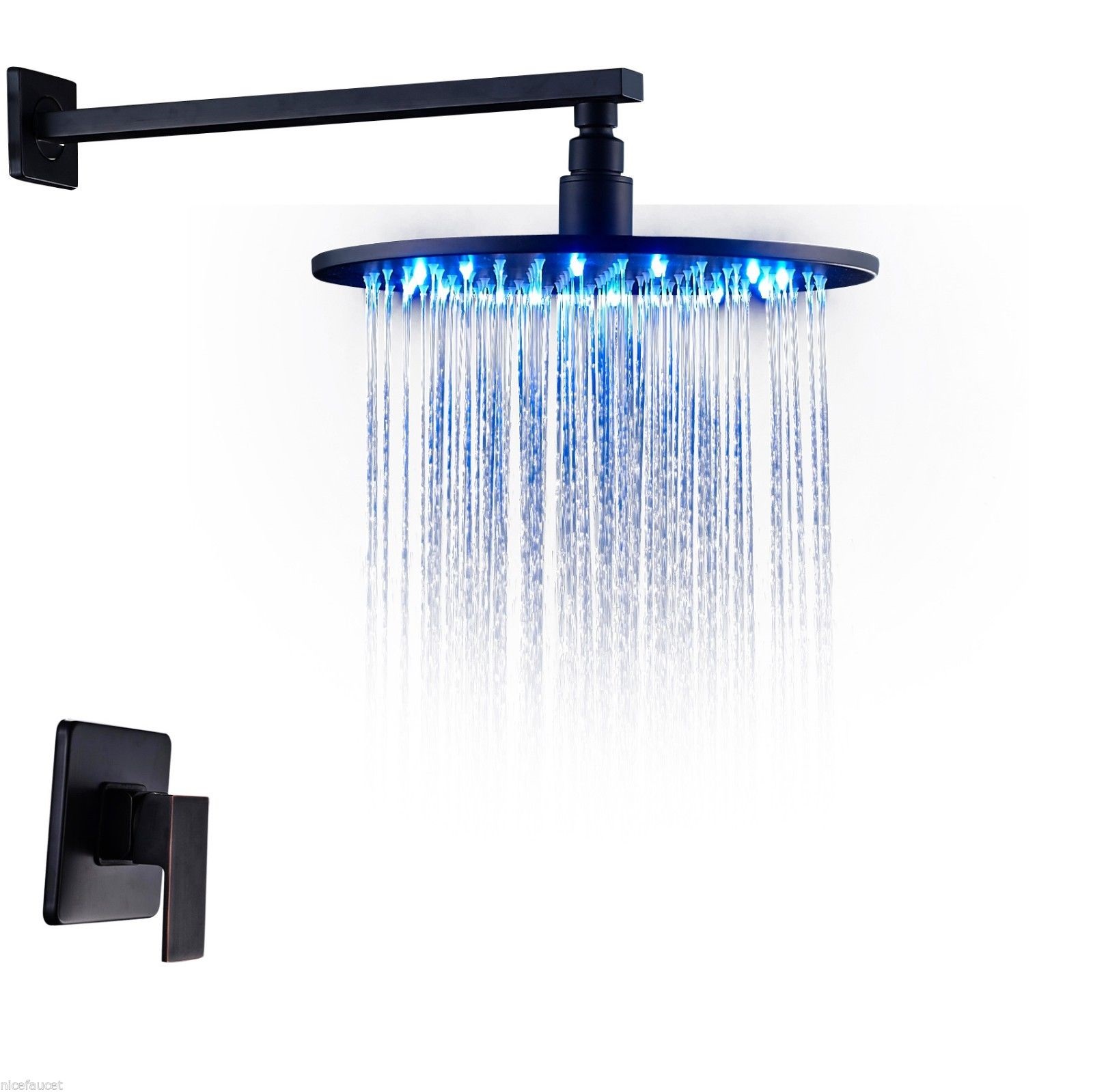 Fontana Oil Rubbed Bronze Bathroom Rain Shower System one Week Sale! With LED Color