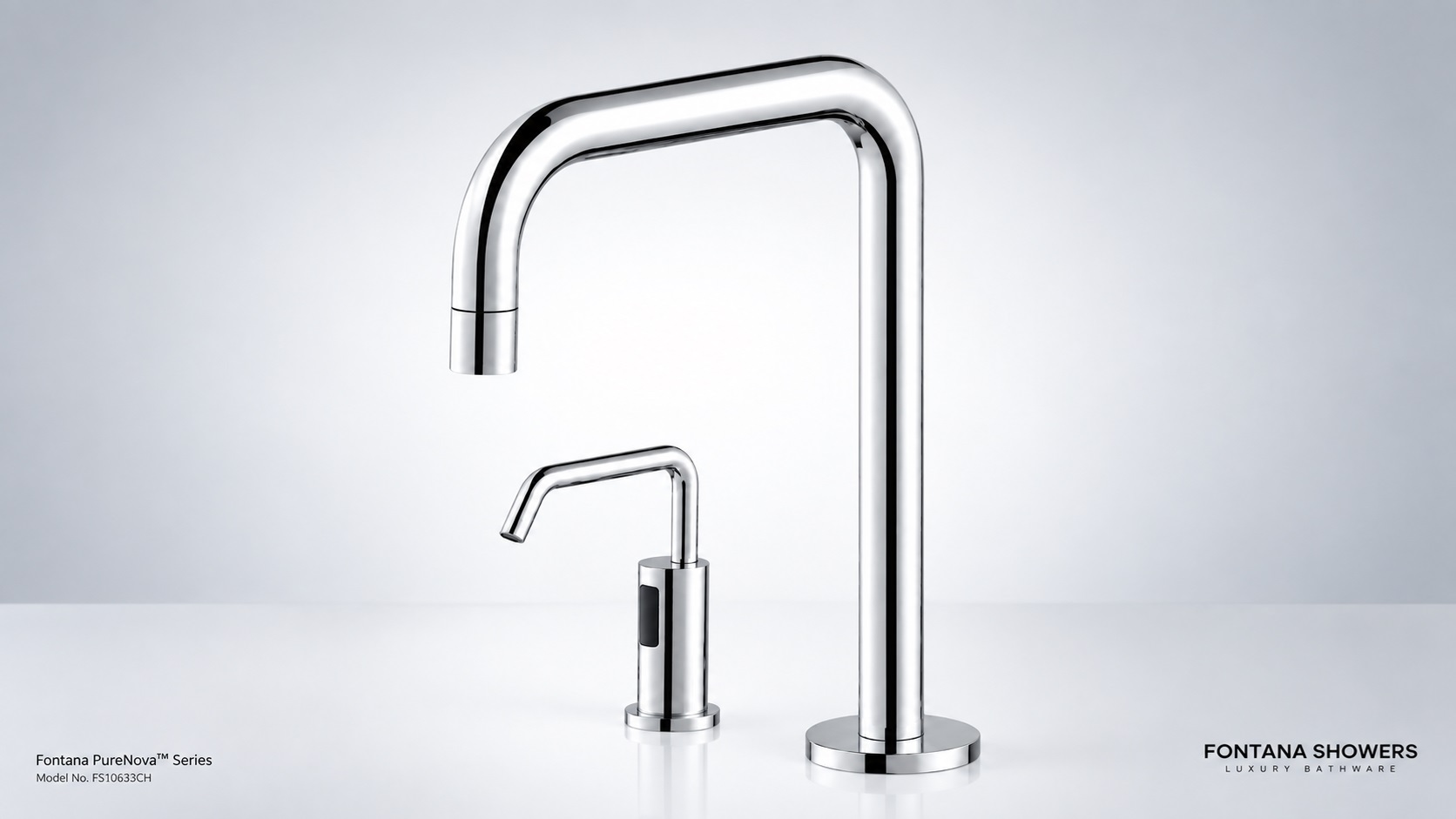 Fontana AquaPlush Chrome Sensor Touchless Faucet and Soap Dispenser