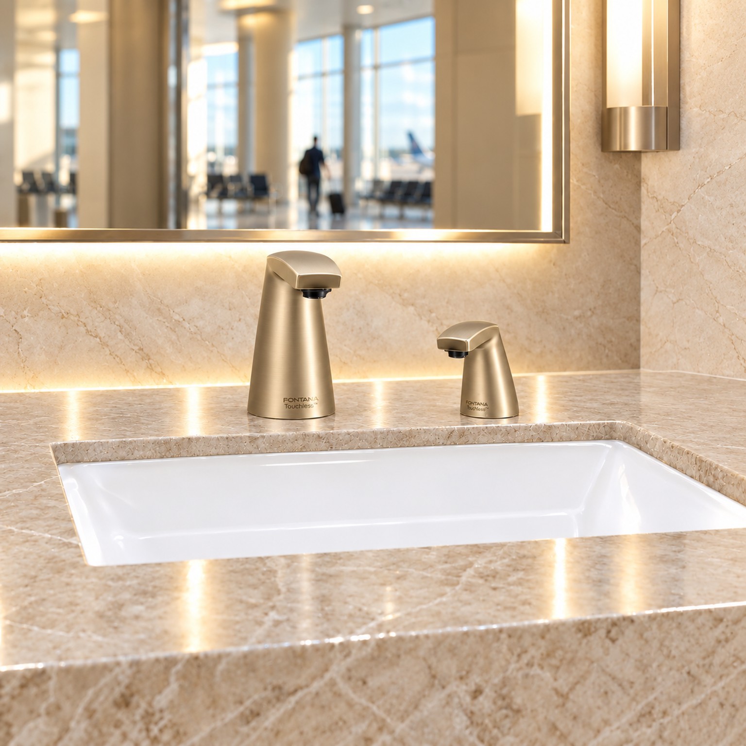 Commercial sensor faucet supporting automatic water shutoff in shared washrooms