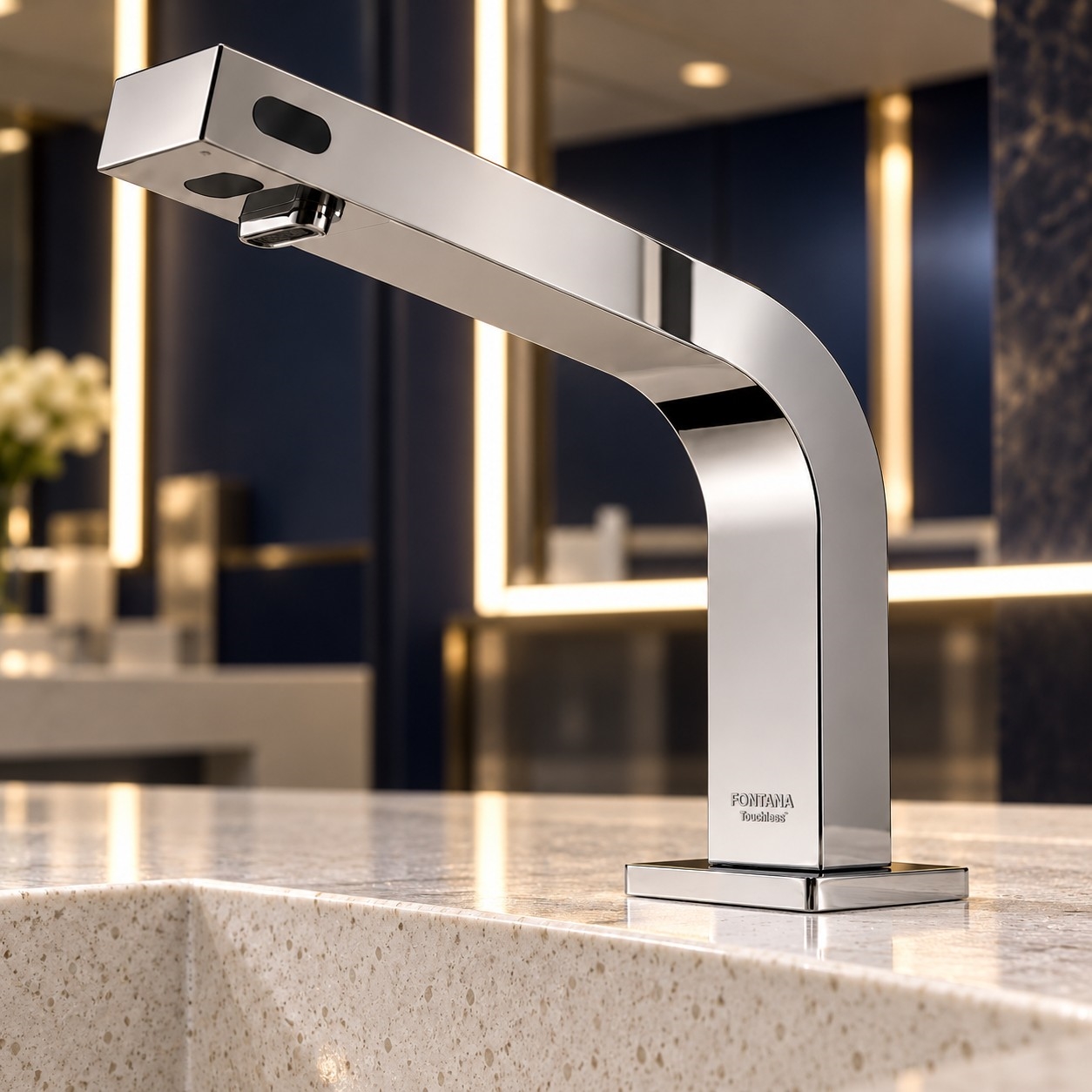 Touchless bathroom fixture selection for architectural coordination