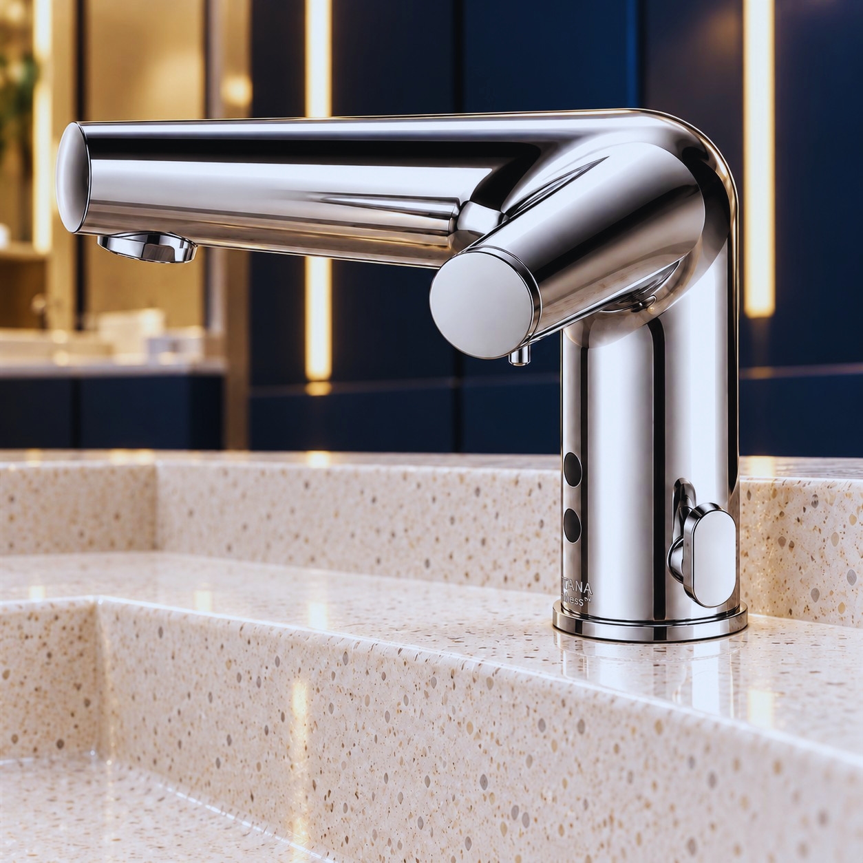 Commercial sensor faucet supporting automatic water shutoff in shared washrooms