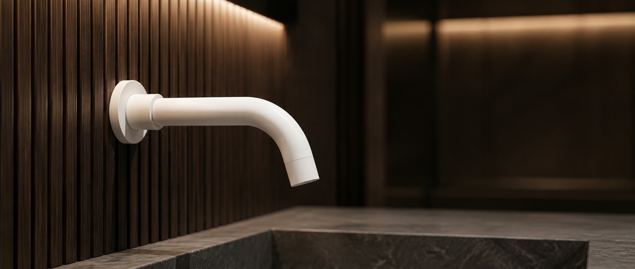 FontanaHalo AquaSense Edition matte white automatic touchless bathroom faucet model FS20165MW